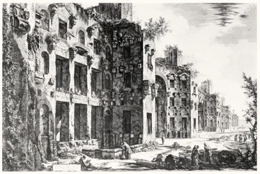 Ansicht des Frigidariums in den Diokletiansthermen, aus der Serie 